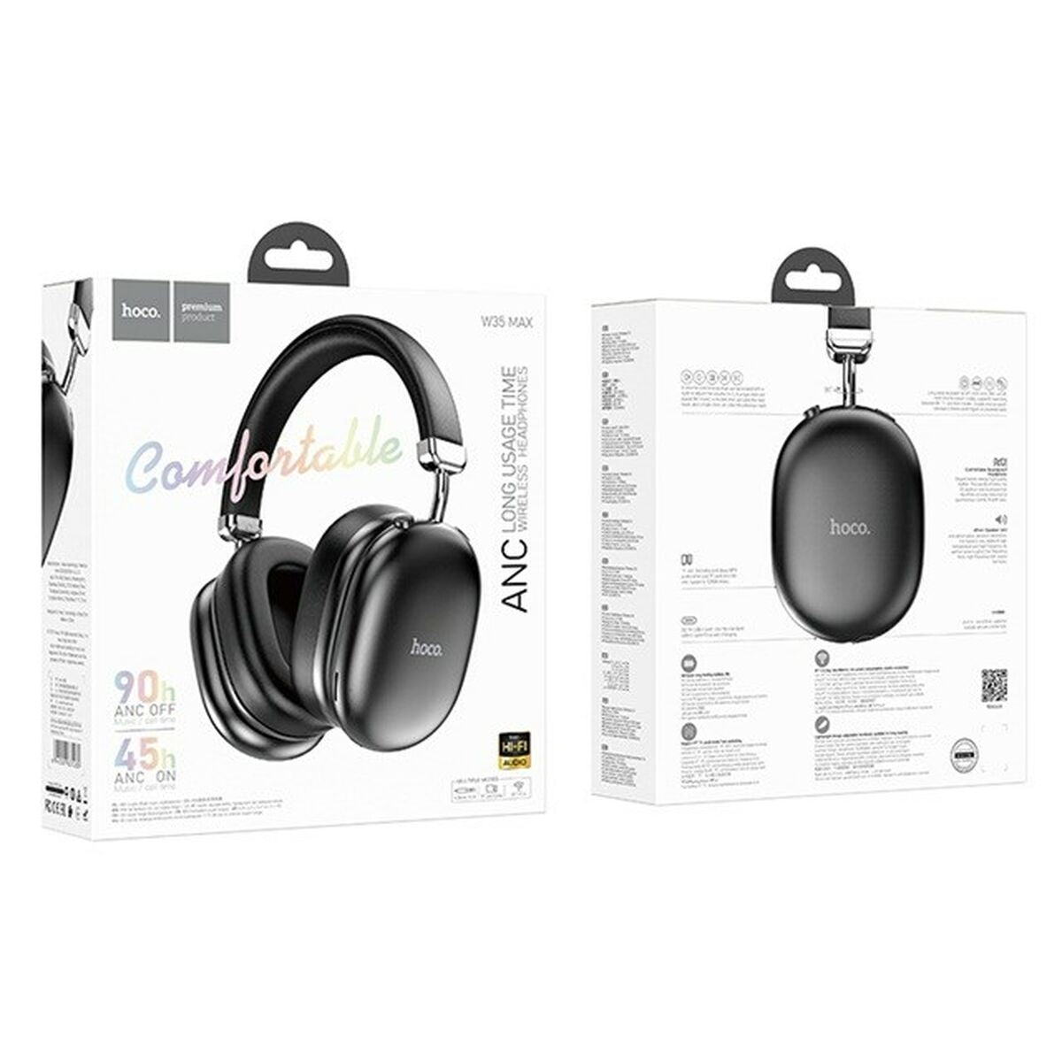 Wireless Headphones Hoco W35 Max Auspicious Black-1